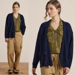 Free People Found Floral Moss Button Down Camp Shirt Olive Green Large Unisex Photo 1