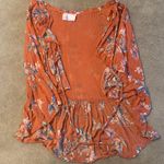 Floral Wrap Skirt Orange Size M Photo 4