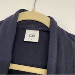 CAbi  Navy Blue Open Front Cropped Long Sleeve Cardigan Sweater Womens S Ballet Photo 3
