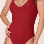 ANDIE Marco Rib One Piece swimsuit Flame Red size Medium NWT Photo 0