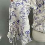 Free People Intimately Everything's Rosy Bodysuit Western Purple Print Rodeo XS Photo 3