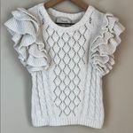 Cleobella  Hedda Short Sleeve Sweater Knit Ruffle XS Organic Cotton Photo 0