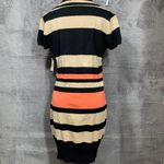 No Boundaries  Women’s Sweater Dress Coral Combo Striped Buckle Wrap Size L NWT Photo 6