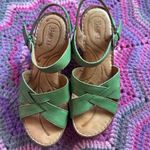 Born Belinda Green Leather Women's Sandals Size 9 Photo 2