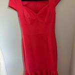 Venus EUC Coral Midi Trumpet Dress - Size 6 Photo 0