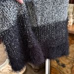 Fun Black and Gray Sweater with Eyelash Detailed Sleeves and Lower Sweater Photo 3