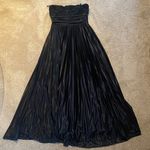 Speechless  Strapless 3D Floral Top Pleated Maxi Dress Black Gown Size 11 Photo 1