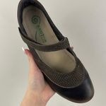 Naot Brown Croc Leather Luga Mary Jane Slip On Flats Photo 6