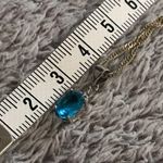 Sterling Silver  Necklace with Blue Pendant Photo 5