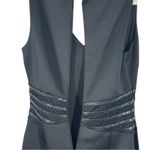 Guess  Vintage Black Pleather Mini Dress Size 2 Sleeveless Faux Leather Party Photo 6