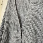 Free People Crochet knit oversized baby blue drop shoulder cardigan sweater XS Photo 1