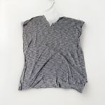 Garnet Hill  Linen Blend Poncho Shawl ‎ Italy Marled lagenlook Tunic  Gray Photo 2