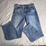 Socialthreads x Risen Jeans Women's 5/27 Blue Distressed Cropped Wide Leg Jeans Photo 0