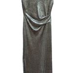 Connected Apparel NWOT 8 Women’s Formal Gown Dress Silver Taupe Cowl Neckline Photo 1