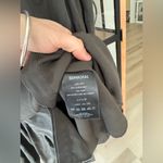 SIMKHAI Silk Mini dress Quince long sleeve bow high neck moss olive ruffle hem Green Size M Photo 8