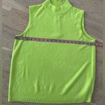 Good Clothes Neon Green Mock Neck Sweater Vest Top M Photo 5