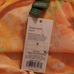 Wild Fable Duster Top Womens Small Orange Floral Maxi Ruffled Party Night Out Photo 7