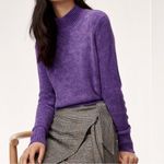 Aritzia  Wilfred Corteta Lightweight Mock Neck Sweater Purple- Size Medium Photo 2