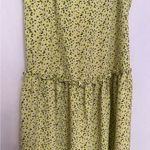 Topshop NWT  Floral Print Drop Waist MIDI Dress, Size 6 US Women’s “Lime” Color Photo 9