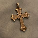Silver Tone Elegant Cross Necklace Pendant 1.5”H X 1”W Religious Photo 1