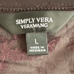 Vera Wang Simply Vera Velvet Burnout Top Womens‎ Sz Large Whimsigoth Dark Gothic Red Black Photo 2