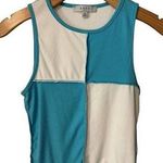 Gaze Women's Ribbed  Tank Top Cami Size XS Cropped Color Block Y2K Photo 0