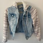 Jean Jacket Cropped Sweatshirt Multiple Photo 0