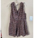 Lucky Brand Whimsygoth Women's Cinched Floral Brown lightweight Romper - XL EUC Photo 7