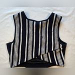 Carven Black + White Tweed Top, Sleeveless, cropped, size‎ Large, EU 42, US L Photo 3