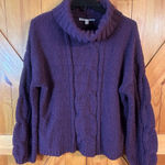 Seven7  Chenille Turtleneck Sweater Purple Size Medium (5668) Photo 0