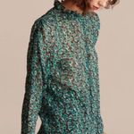 Rebecca Taylor NWT Climbing Rose Silk-Blend Blouse Photo 2