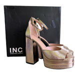 I.N.C. Gold Arya Women's Platform Sandal Size 7.5 #B1225 Photo 0