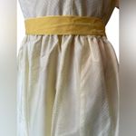 Vintage 70s Yellow Raised Dot Cottagecore Prairie Ruffle Formal Party Maxi Dress Size M Photo 2