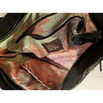 The Sak  Black Soft Leather Hobo Bag Braided Shoulder Strap Brass Hardware Photo 3