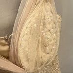 Teri Jon by Rickie Freeman heavily sequinned mermaid style gown, honey beige, 6 Tan Photo 8