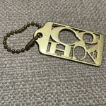 Coach  Rare Vintage Brass Logo Hangtag Keychain Photo 1