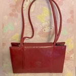 Vera Pelle Silvia T Tucci Designer vintage burgundy red Italian leather bag Photo 7
