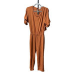 Cuyana  Open Back Jumpsuit Size medium Ginger Photo 2