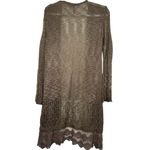 New Directions crochet cardigan Olive green Size Medium Photo 3