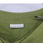 Bryn Walker Linen Set Tunic Top Pants Green Oversized Crop Wide Leg Pants Large Photo 1