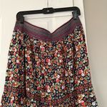 Rafaella  Floral Ruffle Layered Pleated Midi Skirt Flowy Versatile Photo 1