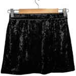 Abound New Nordstrom  Crushed Velvet Velour Mini Retro 90s Y2K Skirt Black S Photo 3