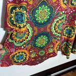 Vibrant greens and reds short sleeves Floral Tunic Top Red Size 3X Photo 7