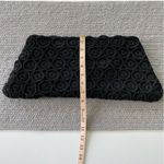 Vintage CORDE 1940’s Black Woven Circle Design Crochet Oversized Clutch Bag Photo 4