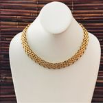 J.Crew  Flat Chain Gold Tone Statement Necklace 19” Photo 3