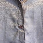 Chico's  Paisley Jacquard Satin Blouse Size 3X Lilac Career Office Dressy Business Photo 5