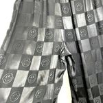 Urban Revivo Checkerboard Pants Women Size 4 Black Satin Wide Photo 6