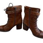 Born Cass Brown Distressed Suede Lace Up Leather Hiking Boots Size 10M Photo 5
