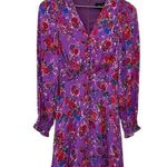 NWT Saloni Eve Mini Button Lilac Pimpernel Purple Floral Prairie Dress Size 0 Photo 0