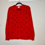Charter Club  Cardigan Sweater Red Scottie Dog Button Front Size XL Photo 3
